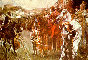 La Rendición de Granada, óleo de Padilla, en el Palacio del Congreso.