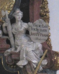 Alegora de la justicia. Abada de Einsiedeln (Suiza) 